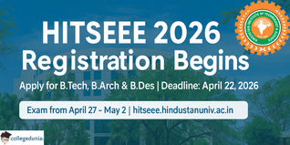 HITSEEE 2026 Registration Begins @hindustanuniv.ac.in; Apply by April 22
